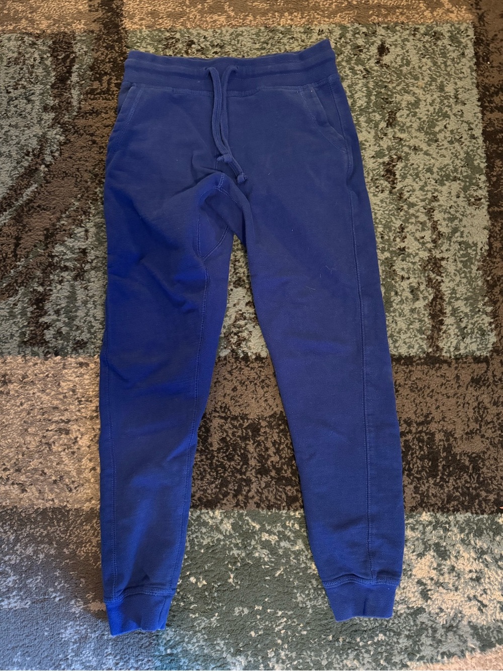Womens Blue Jogger Pants - Casual Drawstring Sweatpants Sz S